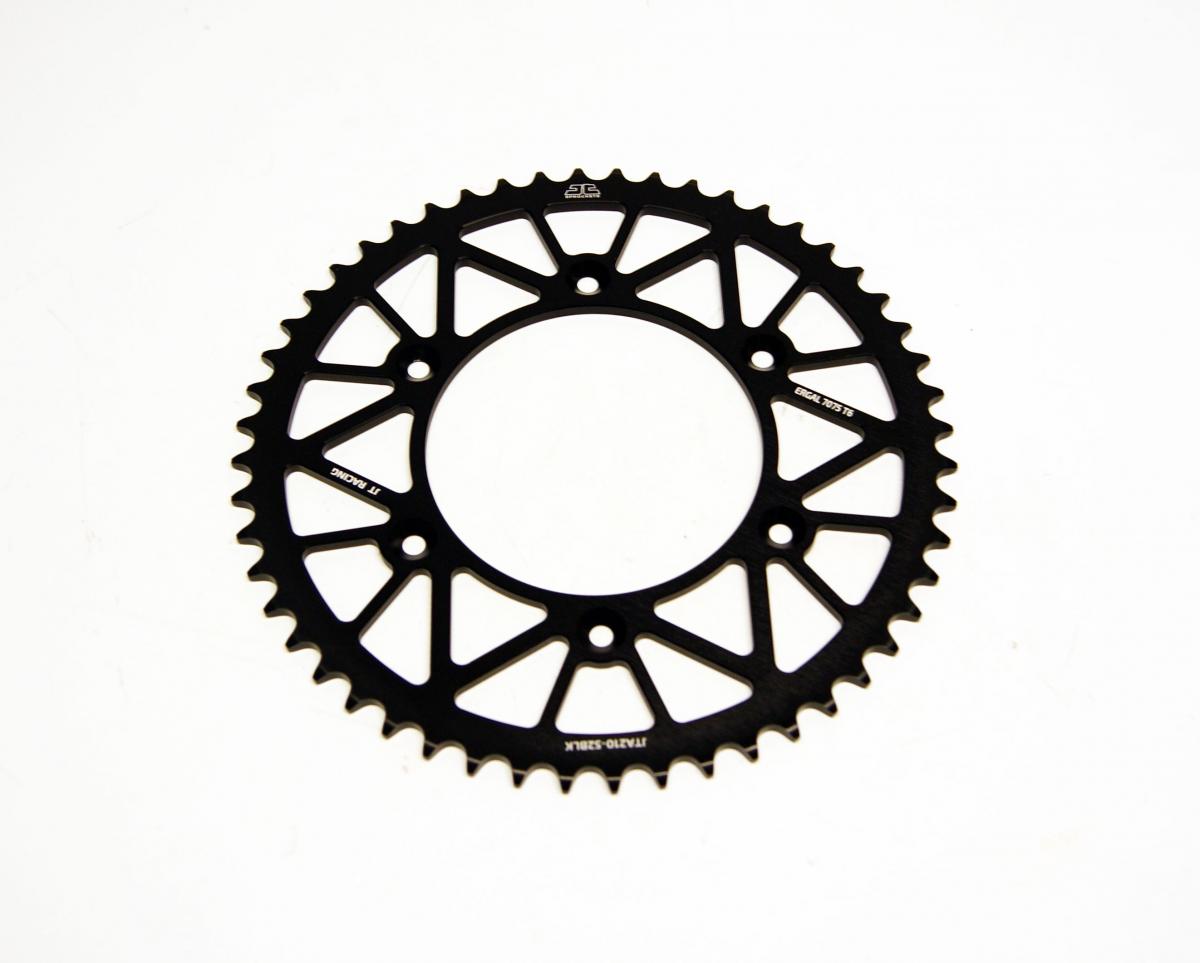 JT REAR SPROCKET JT RACERLITE BLACK, JT JTA210.52BLK 7075-T6 Aluminium