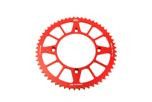 JT REAR SPROCKET ALLOY RED 215, JTA215.56RED 7075-T6 Aluminium