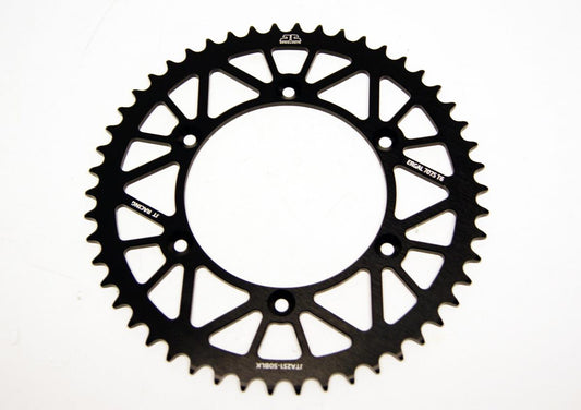 JT REAR SPROCKET ALLOY BLACK 251, JTA251.50BLK 7075-T6 Aluminium, SR251-50