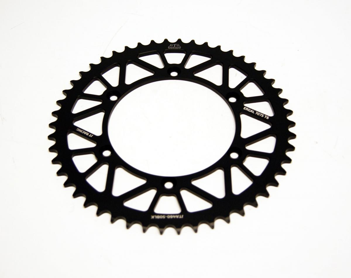 JT REAR SPROCKET ALLOY BLACK 460, JTA460.50BLK 7075-T6 Aluminium