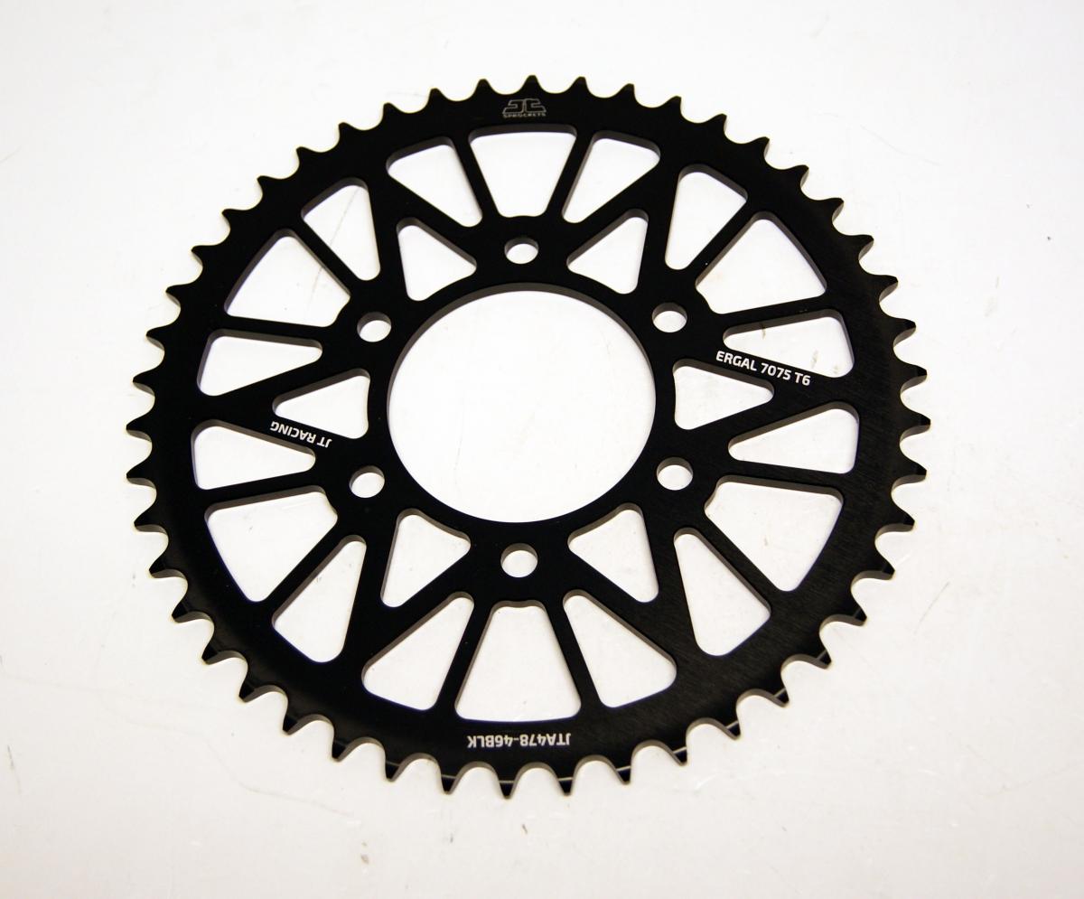 JT REAR SPROCKET JTA478.46BLK ALLOY, CHAIN 520 (7075-T6 Aluminium)