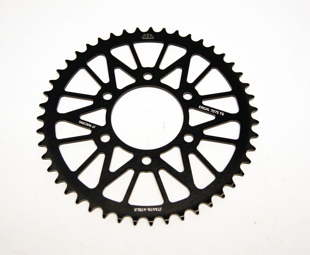 JT REAR SPROCKET JTA478.47BLK ALLOY, CHAIN 520 (7075-T6 Aluminium)