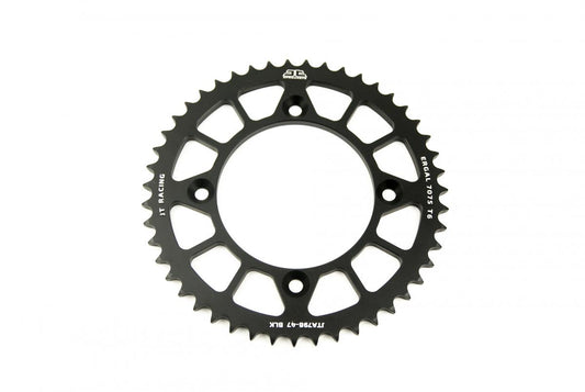 JT REAR SPROCKET ALLOY BLACK 798, JTA798.47BLK 7075-T6 Aluminium