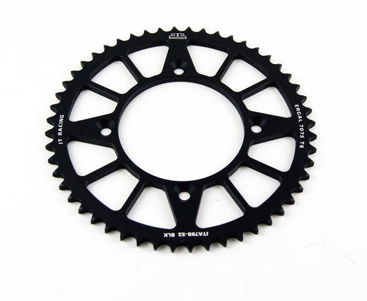 JT REAR SPROCKET ALLOY BLACK 798, JTA798.52BLK 7075-T6 Aluminium