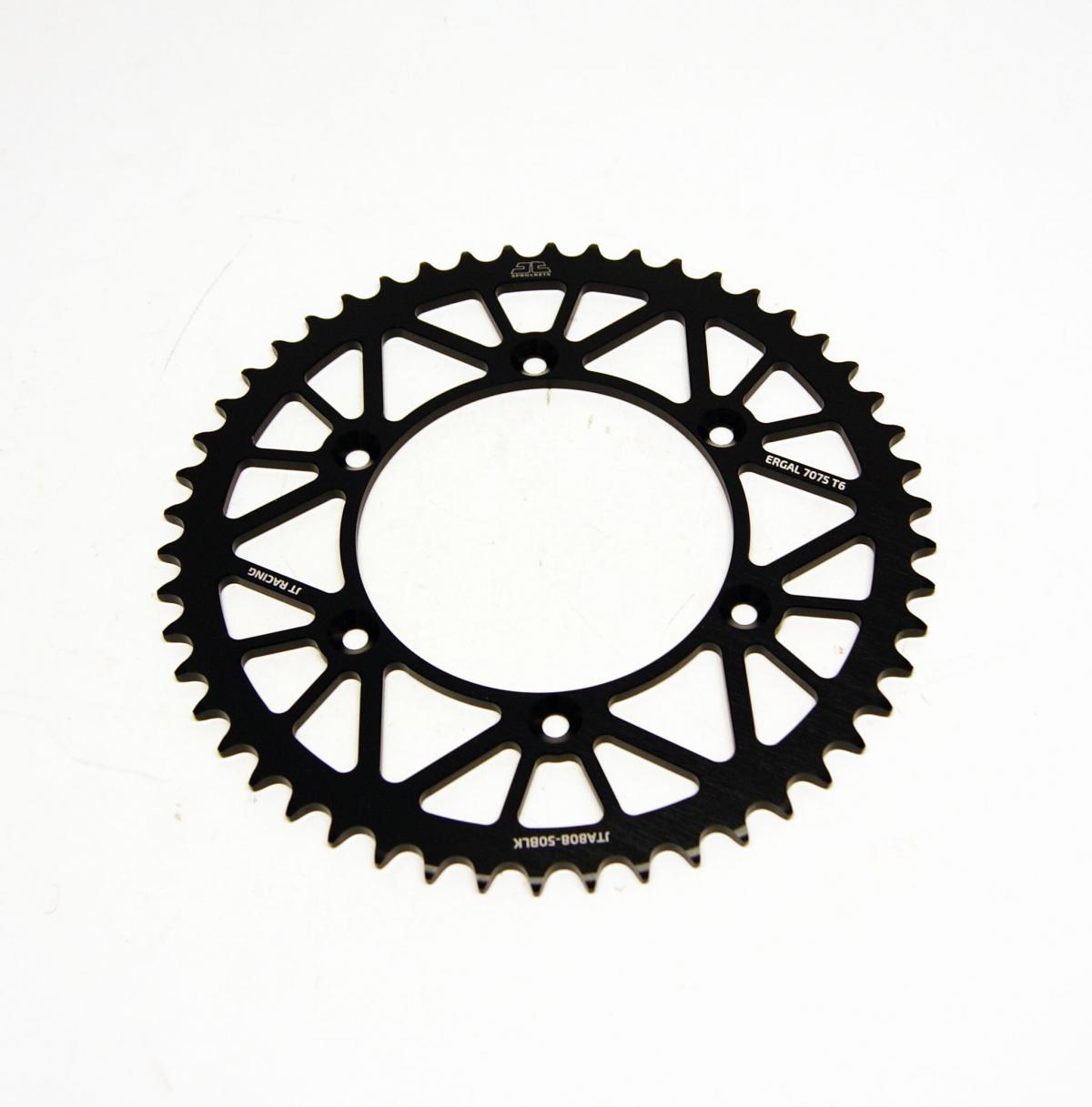 JT REAR SPROCKET ALLOY BLACK 808, JTA808.50BLK