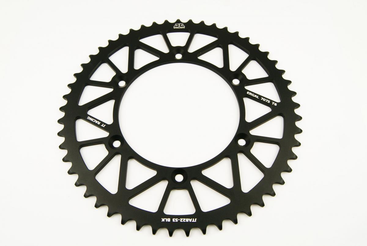 JT REAR SPROCKET ALLOY BLACK 822, JTA822.53BLK 7075-T6 Aluminium