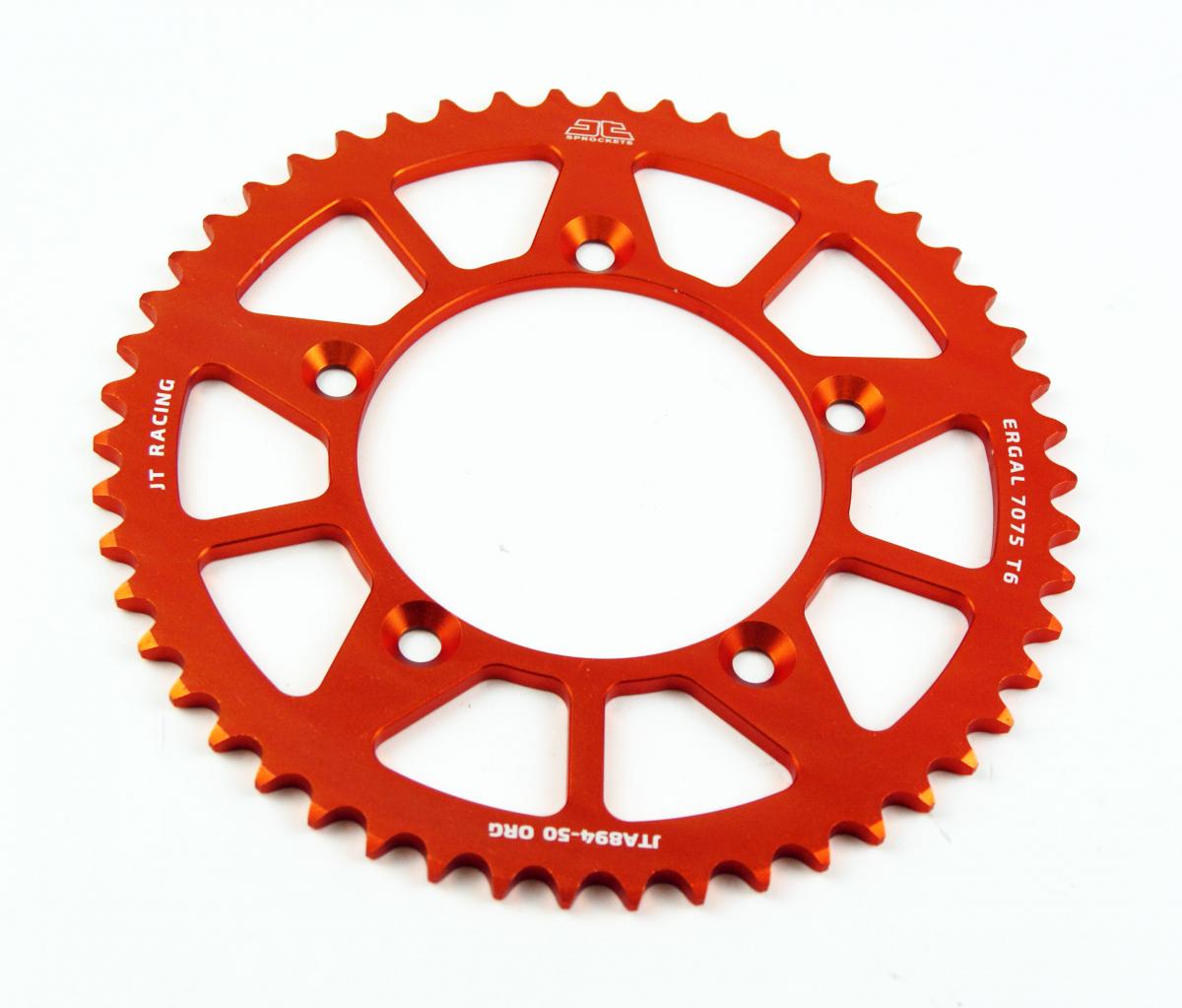 JT REAR SPROCKET ALLOY ORANGE JT, JTA894.50ORG 7075-T6 Aluminium