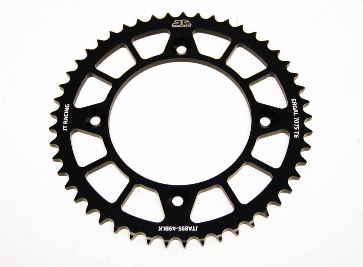 JT REAR SPROCKET ALLOY BLACK 441, JTA895.49BLK 7075-T6 Aluminium