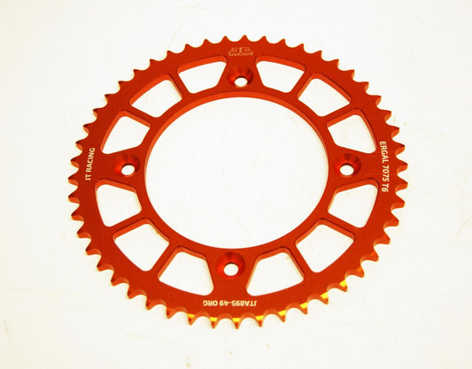 JT REAR SPROCKET ALLOY ORANGE 441, JTA895.49ORG 7075-T6 Aluminium