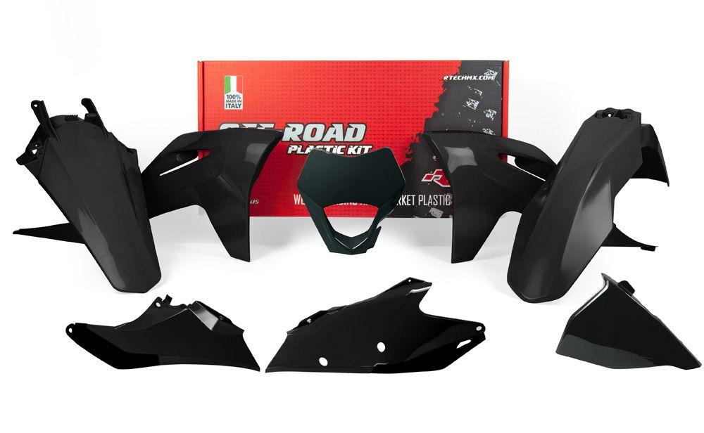 RTECH PLASTIC KIT/6 2021-23 EC-ECF BLACK, RTECH R-KITGAS-NR0-521, GASGAS