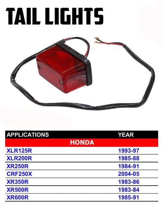 FIR TAIL LIGHT ASSY. HONDA STYLE MX-01550, 33701-KF0-652