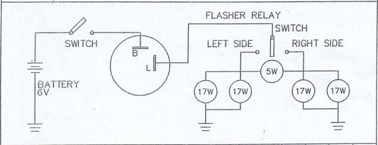 FIR FLASHER RELAY UNIT 2 PIN.6V / 17W X 2. UP-01559