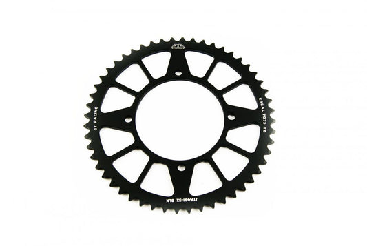 JT REAR SPROCKET ALLOY BLACK 4-HOLE, JTA461.52BLK 7075-T6 Aluminium