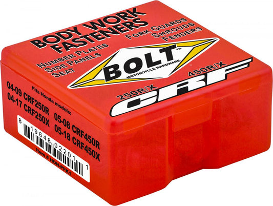 BOLT PLASTIC BOLT KIT CRF250/450, BOLT HARDWARE HON-PFK1, HON-0409024 HON-0508004 HON-0609020