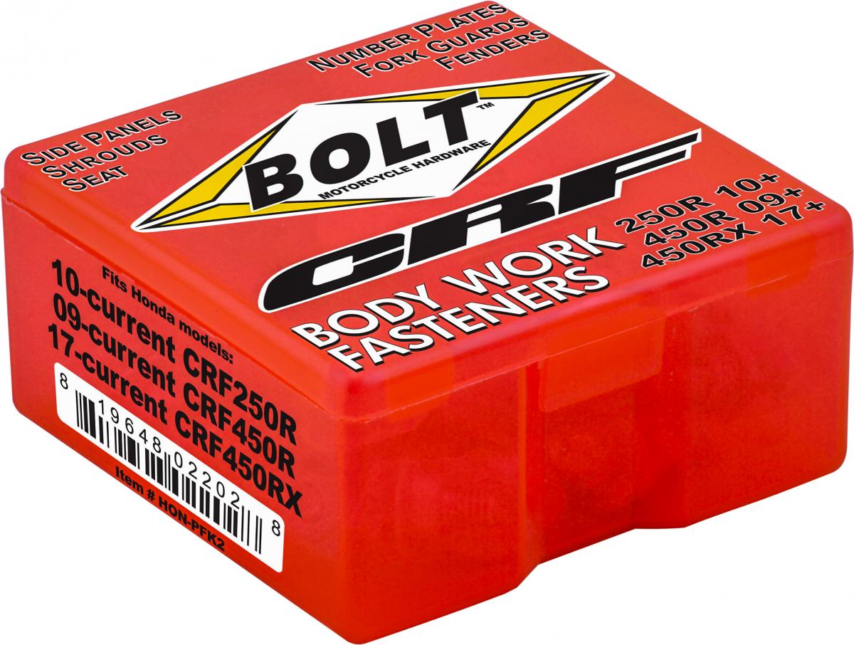 BOLT PLASTIC BOLT KIT CRF250/450, BOLT HARDWARE HON-PFK2, HON-0911024 HON-1300004 HON-1700024