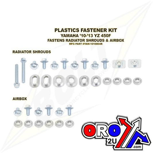 BOLT PLASTIC BOLT KIT YZF450 10-13, BOLT HARDWARE YAM-1010004R