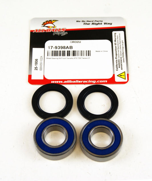 ALL BALLS WHEEL BEARING KIT FRONT 2020 YAMAHA XTZ700 TENERE, ALLBALLS 25-1806 ROAD