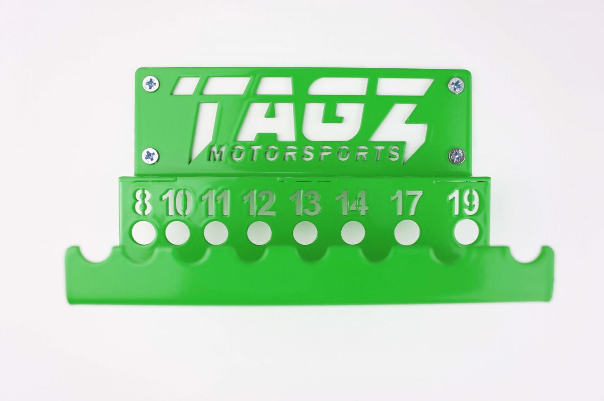 TAG-Z TAGZ ORGANISER T-BAR RACK GREEN, FITS UP TO 8 T-BARS