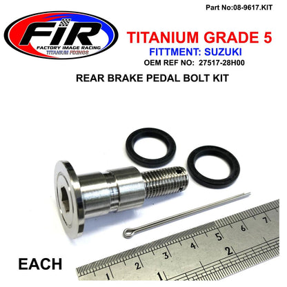 FIR SUZUKI GR5 REAR PEDAL BOLT KIT, 43142-27C00 WITH SEALS 09284-15006, FIR-BARND