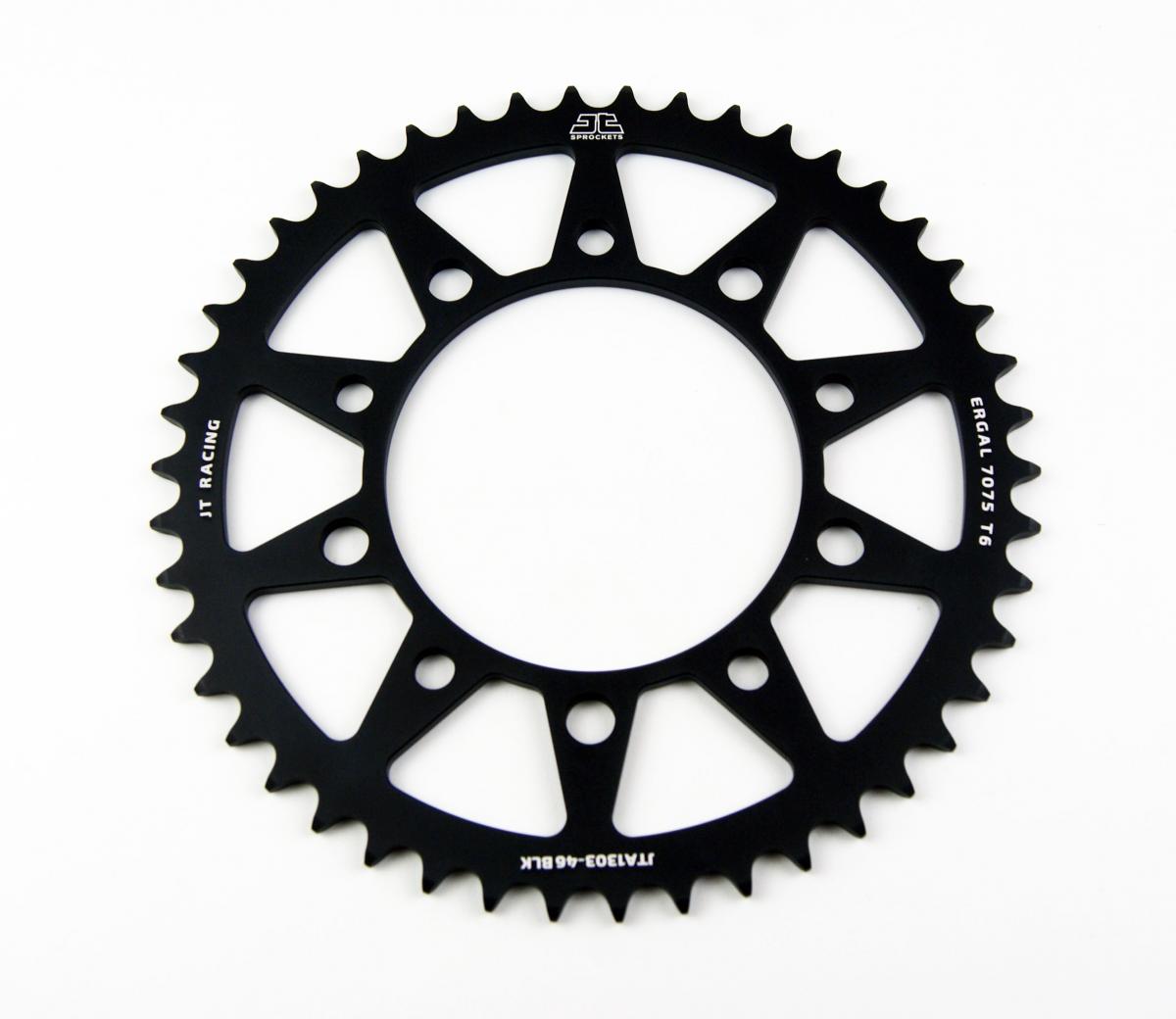 JT REAR SPROCKET ALLOY JTA1303.46 BLACK, HONDA ROAD CHAIN 520