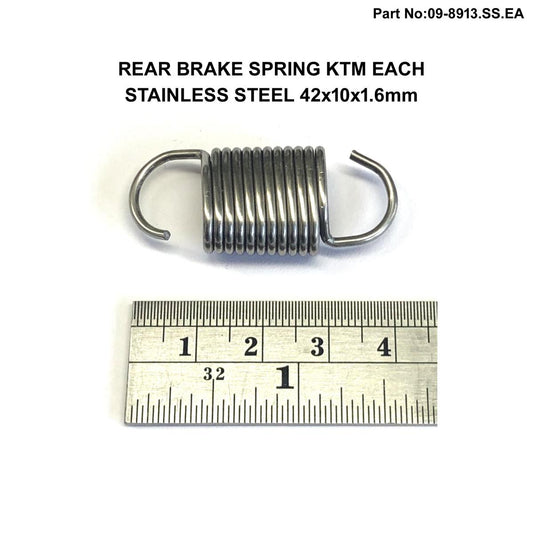 DIRT RACING  SS REAR BRAKE SPRING KTM EACH, 79003062000 STAINLESS STEEL, DIRT RACING 99-4022