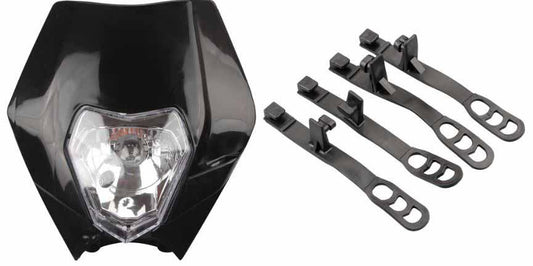 FIR HEADLIGHT KTM BLACK, EXC, EXCF, XCF, XCW, SXF SMR Enduro, Light Headlights Headlamp 867485