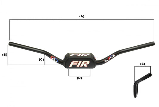 FIR TAPER HANDLEBAR CR HIGH, FIR TH-84-28.6 6061, RED