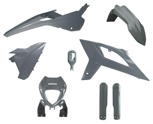 RTECH PLASTIC KIT/6 2020-22 BETA RR125-480 QUANTUM GREY