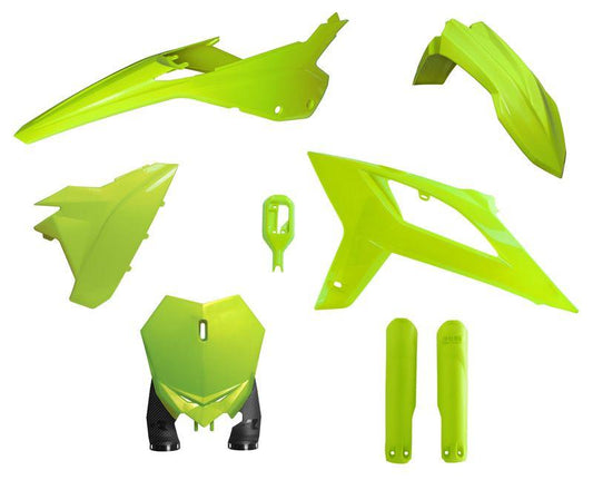 RTECH PLASTIC KIT/6 2020-22 BETA RX125-480 NEON YELLOW