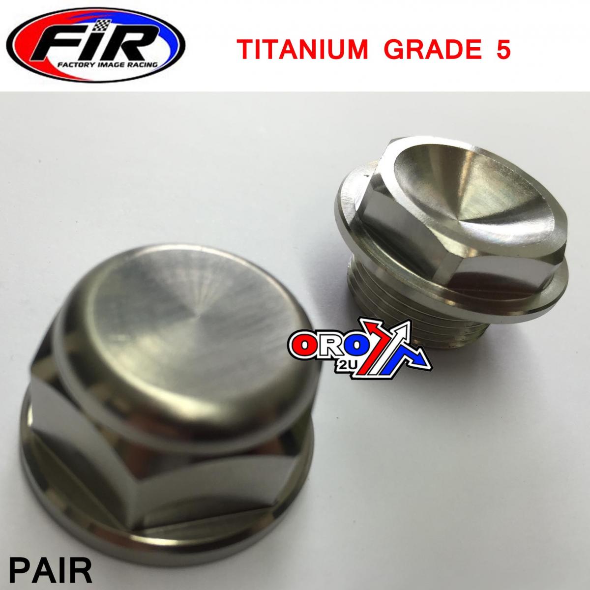 FIR KTM FRONT & REAR SPINDLE NUTS, TITANIUM GRADE 5 / , OEM 61010086000 & 54809082000