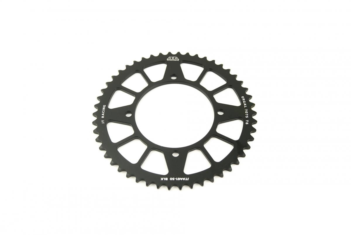 JT REAR SPROCKET ALLOY BLACK 4-HOLE, JTA461.50 7075-T6 Aluminium