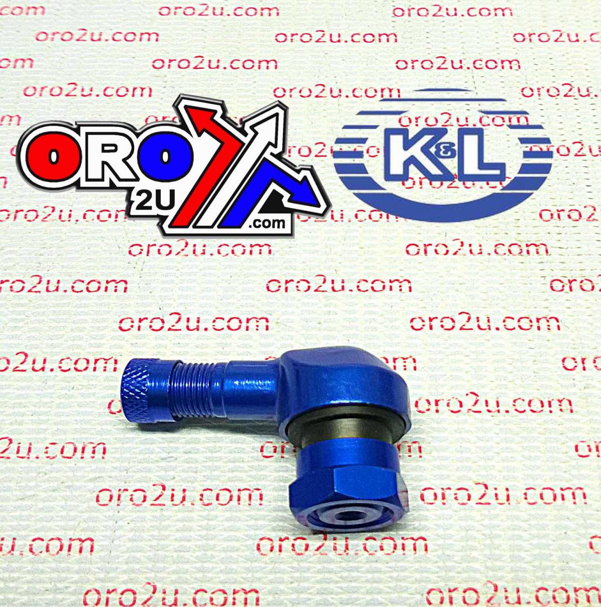 K&L Supply ALUM. TYRE VALVE STEMS BLUE, K&L 32-2993 10mm 90*