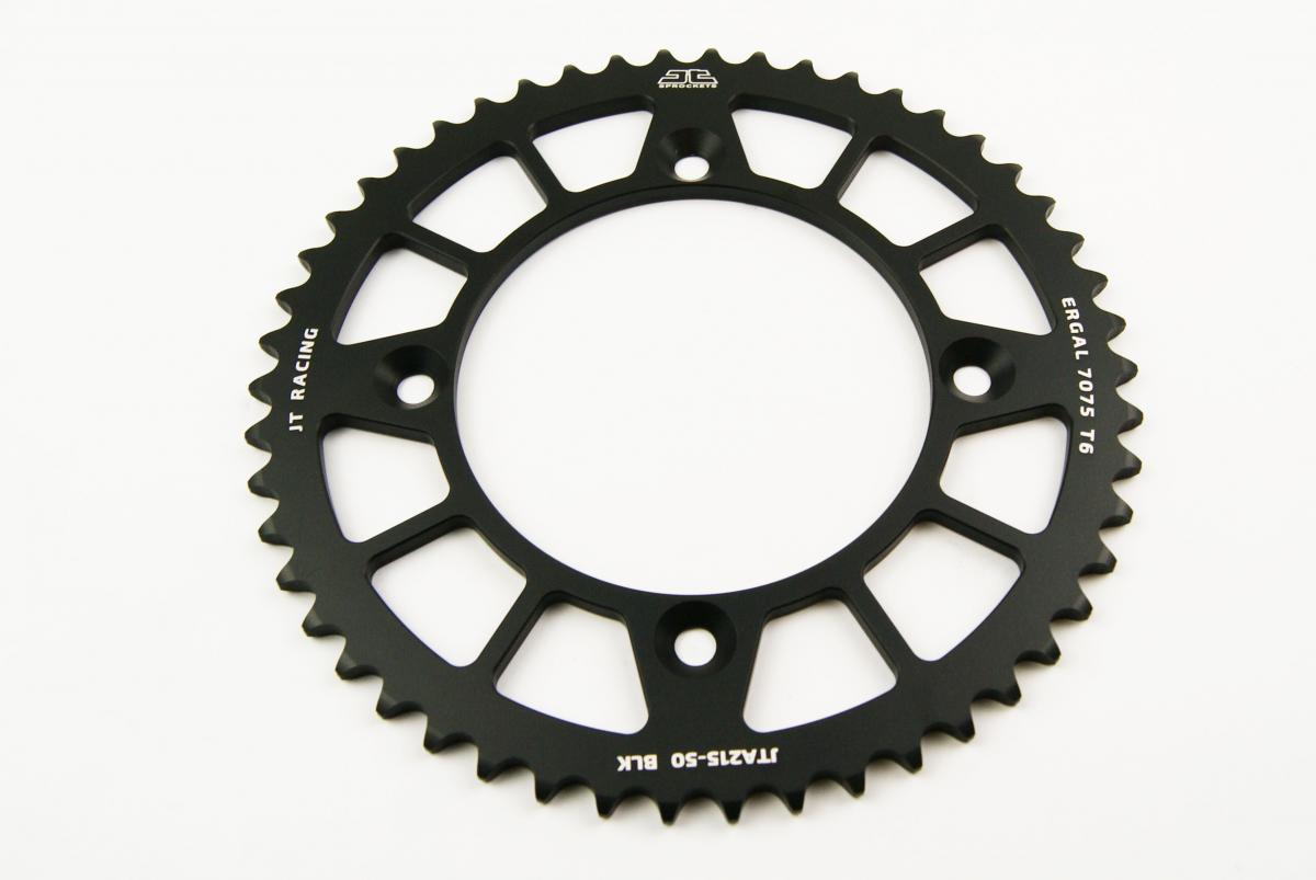 JT REAR SPROCKET ALLOY BLACK 215, JTA215.50BLK 7075-T6 Aluminium