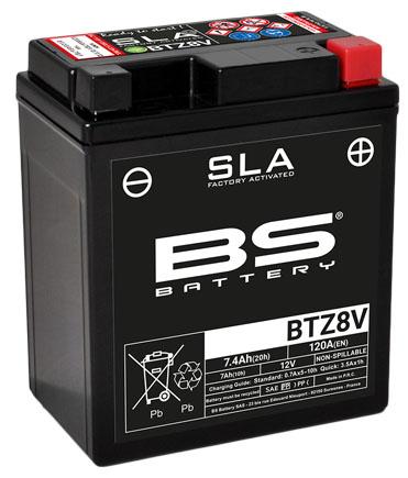 JT BATTERY BTZ8V 12V MA.FREE, BS SLA Sealed BTZ8V