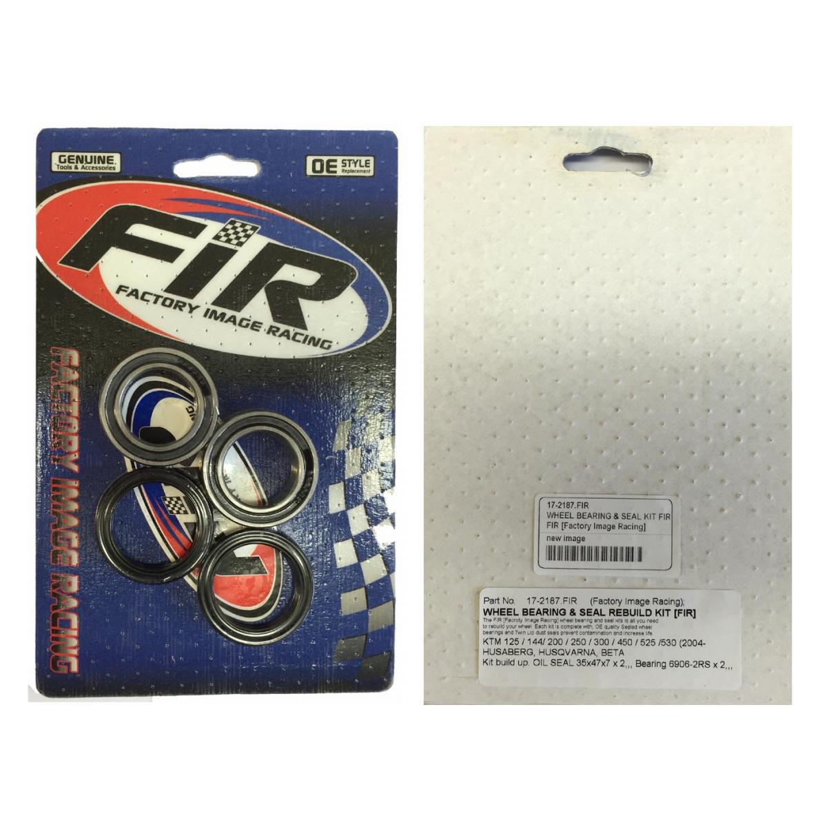 FIR WHEEL BEARING & SEAL KIT FRONT KTM BETA, HUSQVARNA / HUSABERG 0760354771 + 0625069068