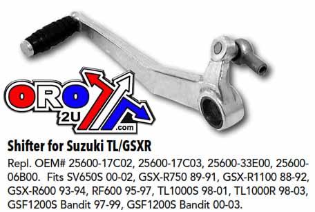 K&L Supply SHIFTER LEVER SUZUKI TL/GSXR 28-1216, ROAD, MC