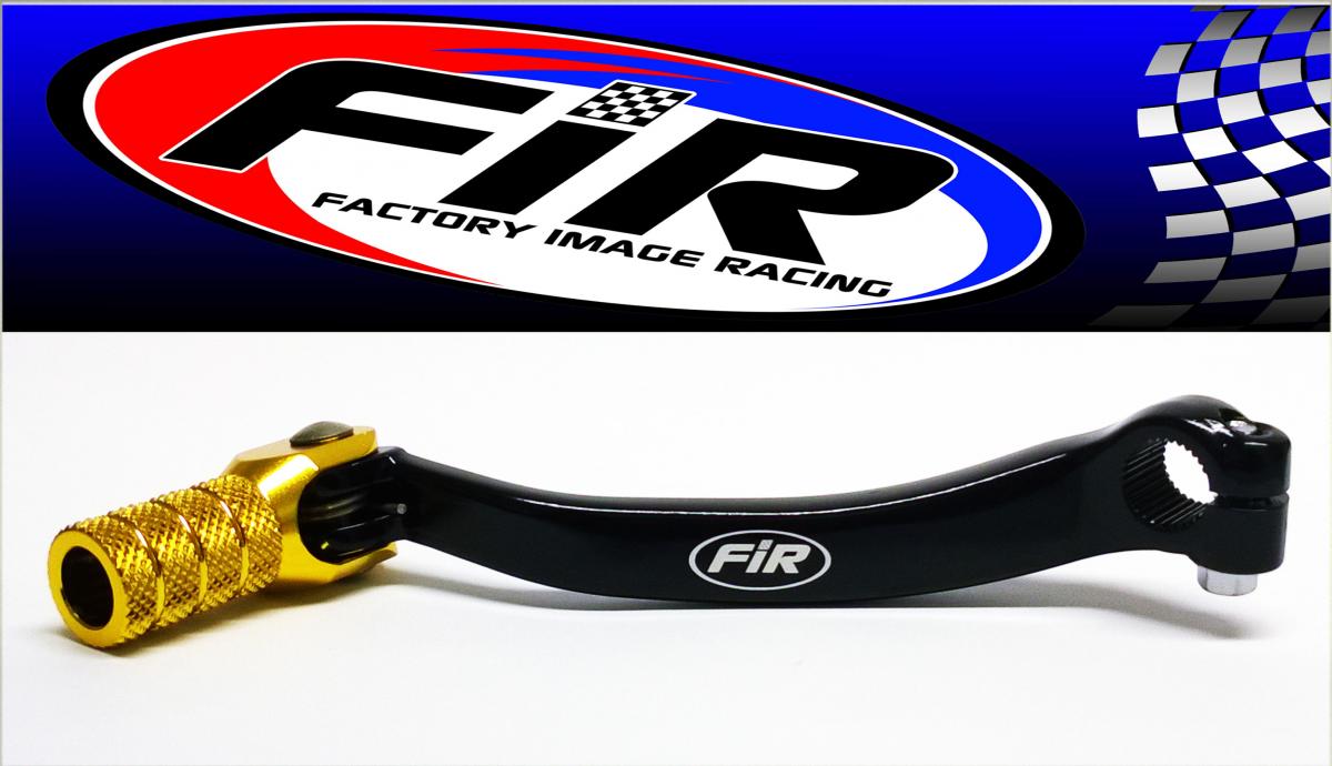 FIR GEAR LEVER SHIFT RMZ 450 05-07, ALUMINIUM FORGED 25600-35G00, FIR BRAND, BLACK & GOLD