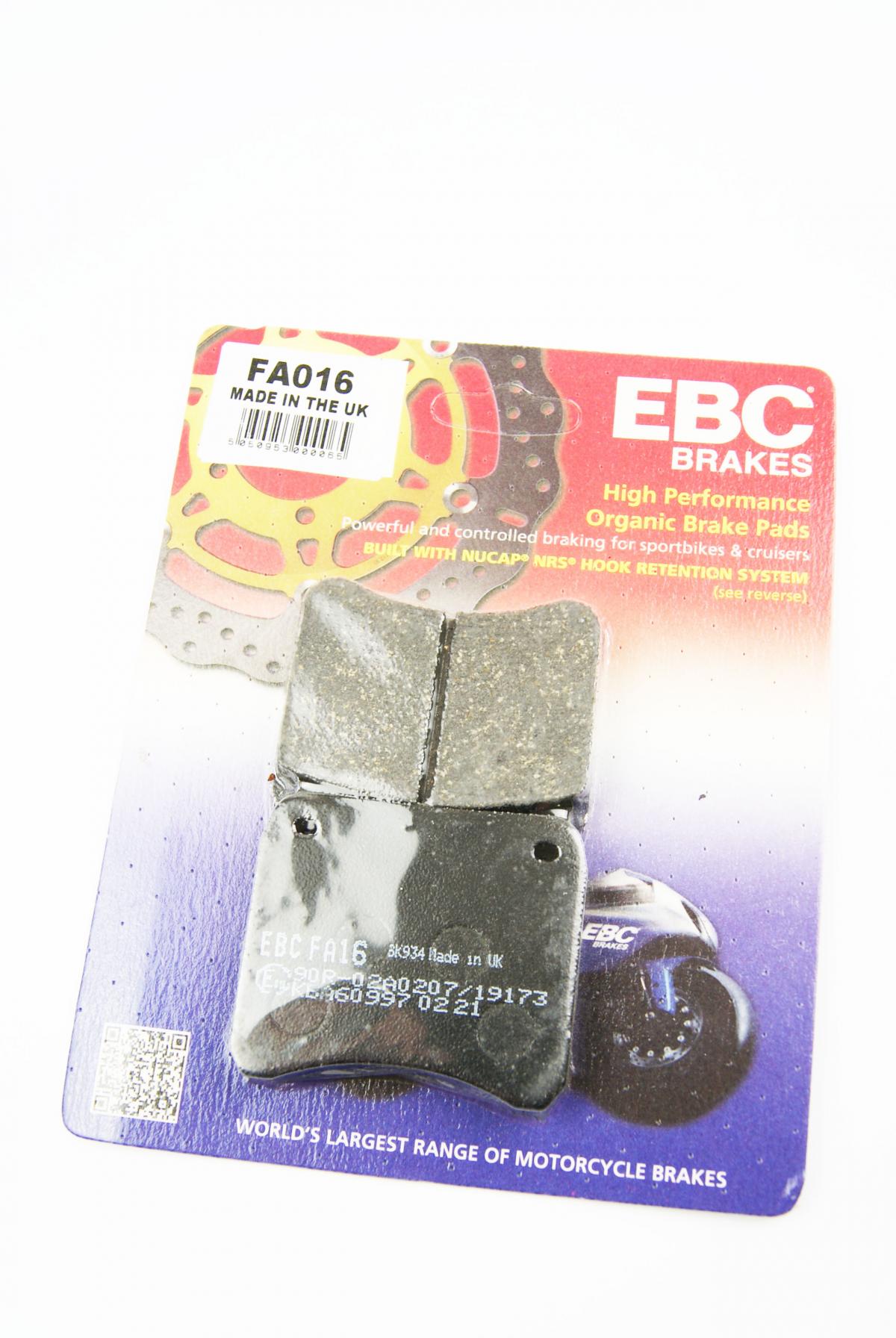 EBC BRAKE PADS DISC FA016 EBC