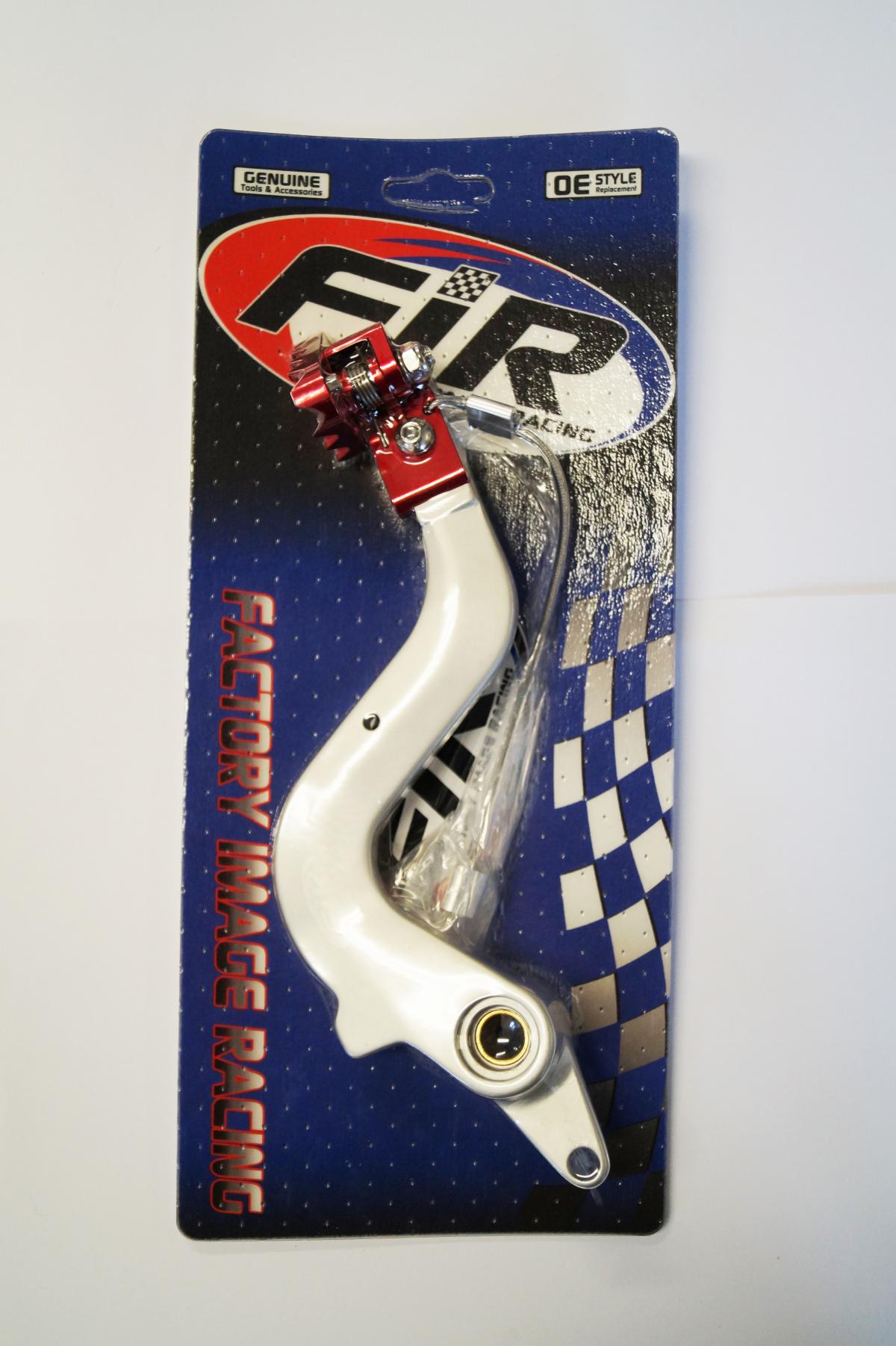 FIR BRAKE PEDAL 97-11 GASGAS, SILVER WITH RED TIP, FIR BRAND ASB-079C