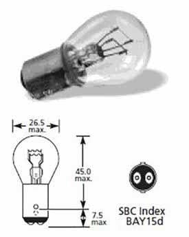 FIR BULB 12V 23/8W BAY15D