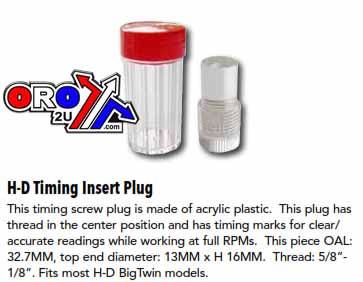 K&L Supply HD TIMING INSERT PLUG, K&L 35-5001 HARLEYS