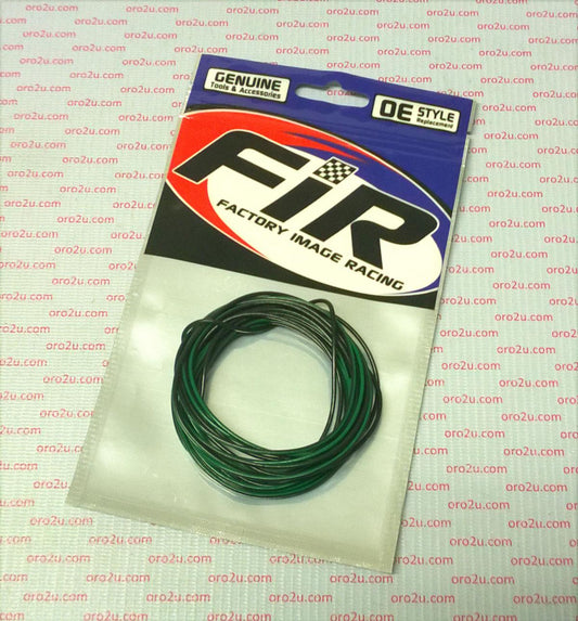 FIR ELECTRICAL WIRE BLACK/GREEN 4 METRE, 0.75mm sq / 14 Amp Capacity.