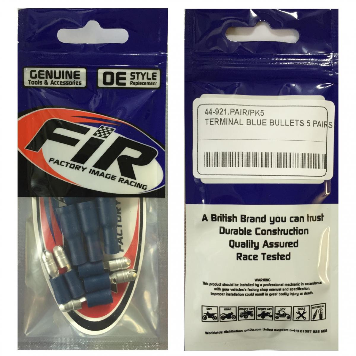 FIR TERMINAL BLUE BULLETS 5 PAIRS