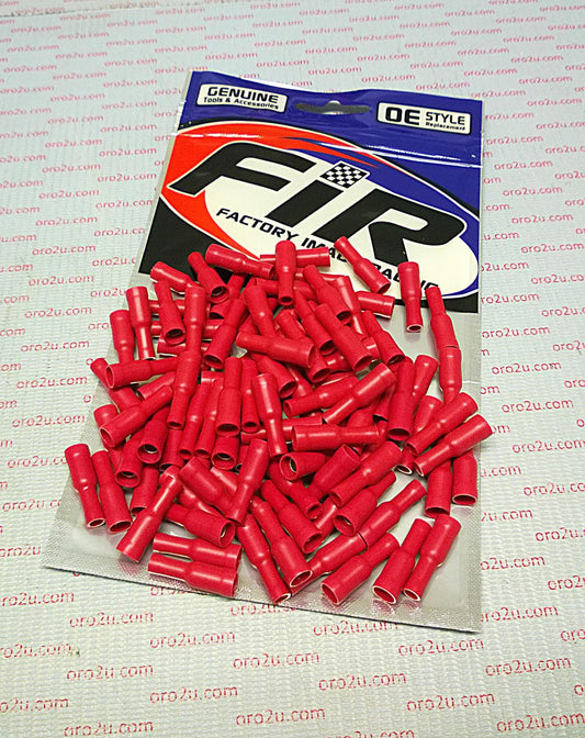 FIR TERMINAL RED FEMALE BULLET M4, PACK OF 100