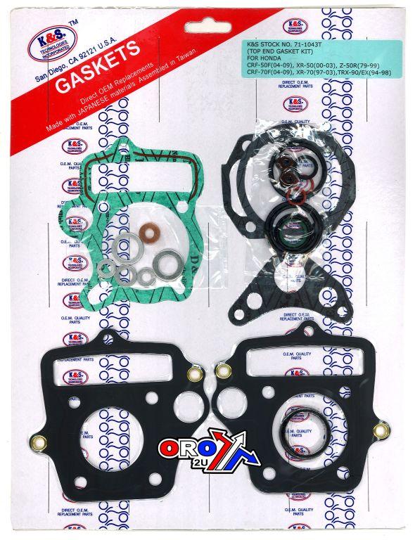 K&S Technologies GASKET TOP SET CRF50, XR50, 70, K&S 71-1043T HONDA XR70