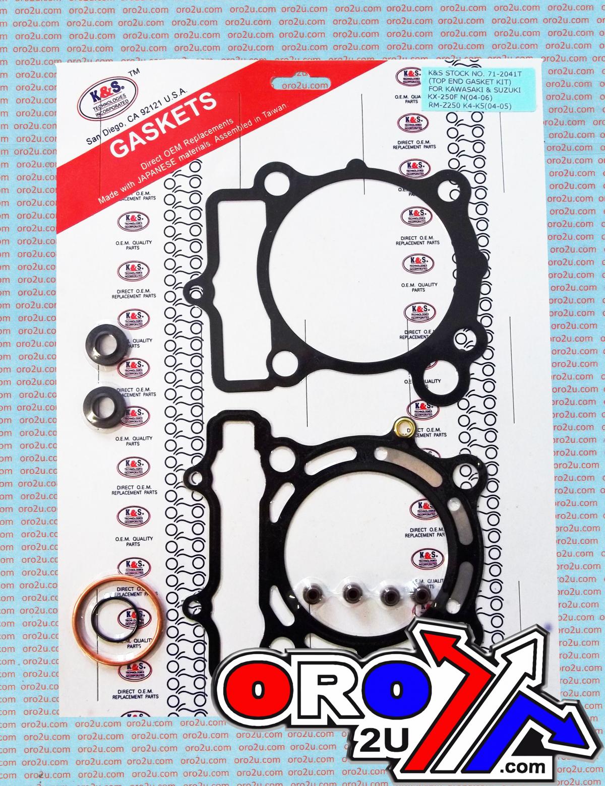 K&S Technologies GASKET TOP SET 04-08 KXF, RMZ, 71-2041T