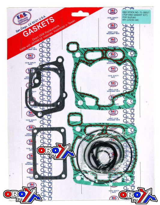 K&S Technologies GASKET TOP SET 92-08 RM125 K&S 71-3001T, KS71-3001T