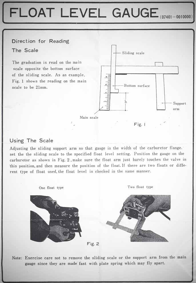 K&L Supply FLOAT LEVEL SETING GAUGE