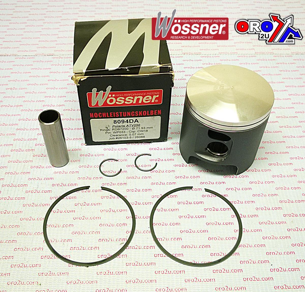 WOSSNER PISTON KIT POLARIS 250 72.00, FORGED WOSSNER 8094DC