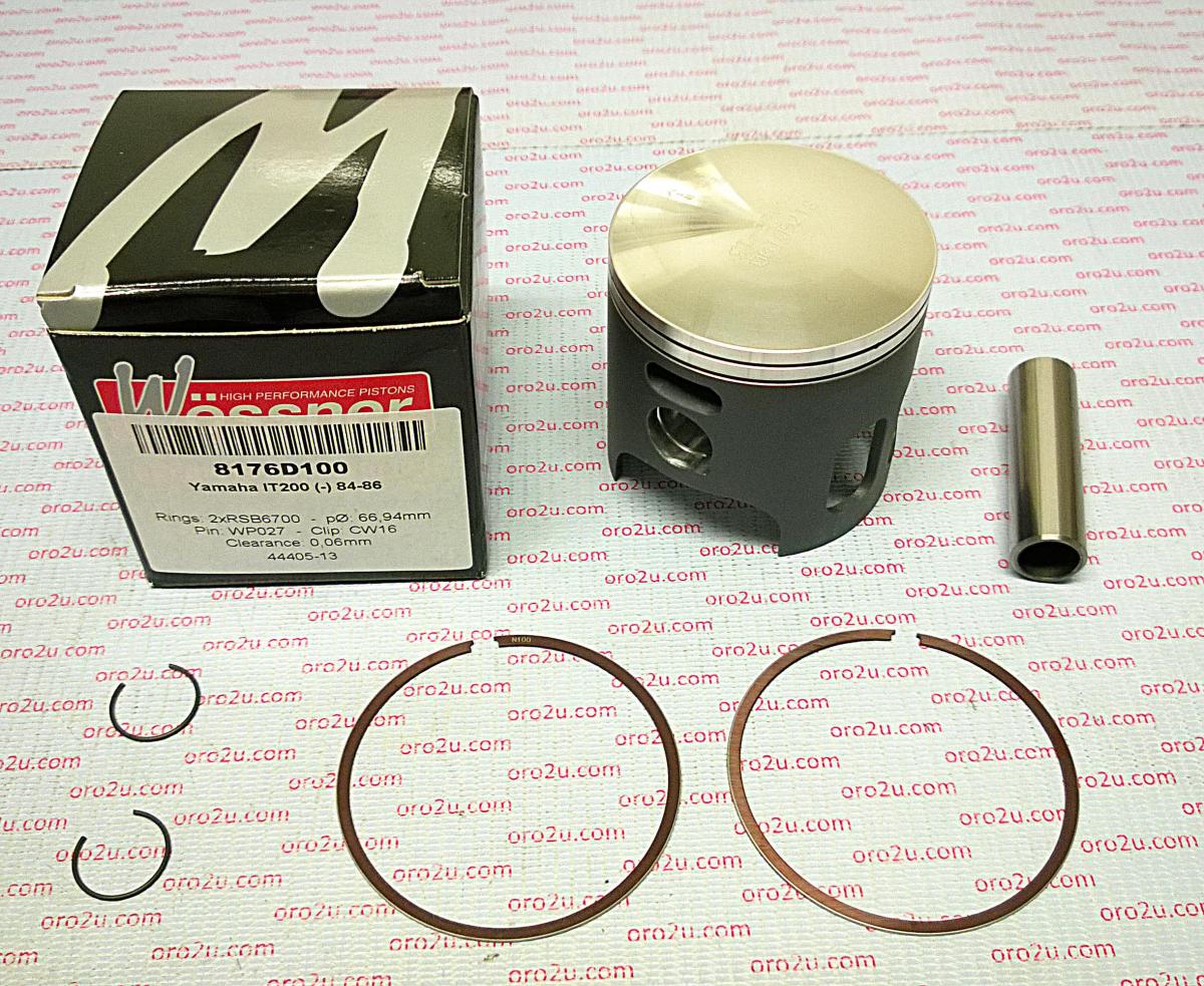 WOSSNER PISTON KIT 84-86 IT200 67.50, FORGED WOSSNER 8176D150